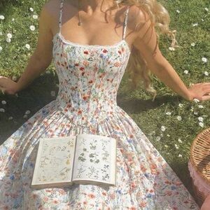 SHEIN Floral Corset Mini Dress